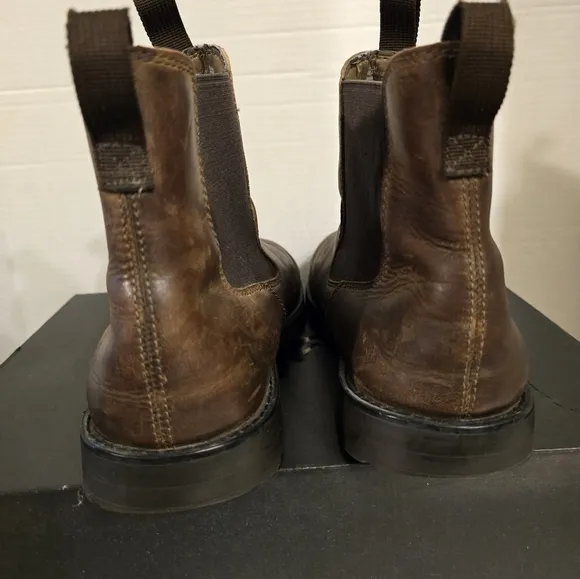 TIMBERLAND TORRANCE CHELSEA BOOTS ANKLE BROWN DISTRESSED PULL ON SIZE 11.5