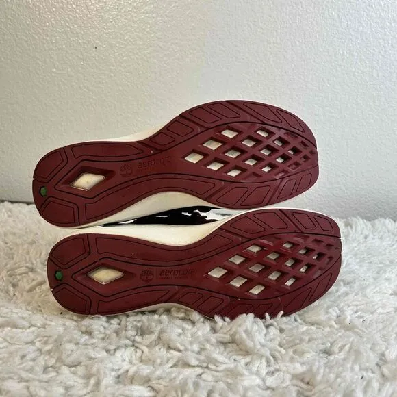 Timberland Women Flyroam Sneakers Low-Top Lace-Up Burgundy Size US 8