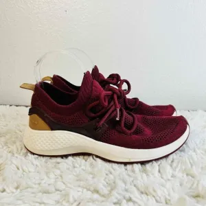 Timberland Women Flyroam Sneakers Low-Top Lace-Up Burgundy Size US 8