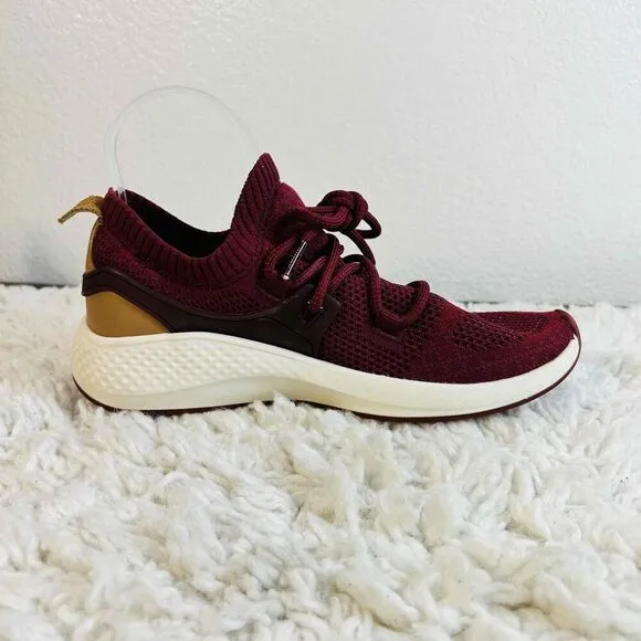 Timberland Women Flyroam Sneakers Low-Top Lace-Up Burgundy Size US 8