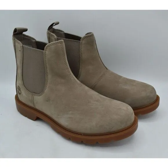 Timberland Womens Size 8.5 Linden Woods Taupe Gray Nubuck Chelsea Boots Shoes