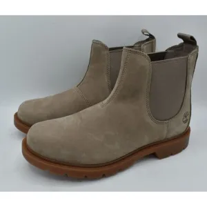 Timberland Womens Size 8.5 Linden Woods Taupe Gray Nubuck Chelsea Boots Shoes