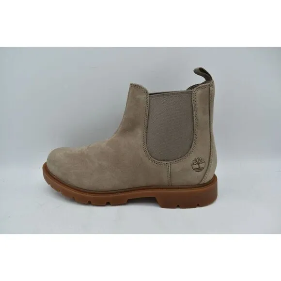 Timberland Womens Size 8.5 Linden Woods Taupe Gray Nubuck Chelsea Boots Shoes