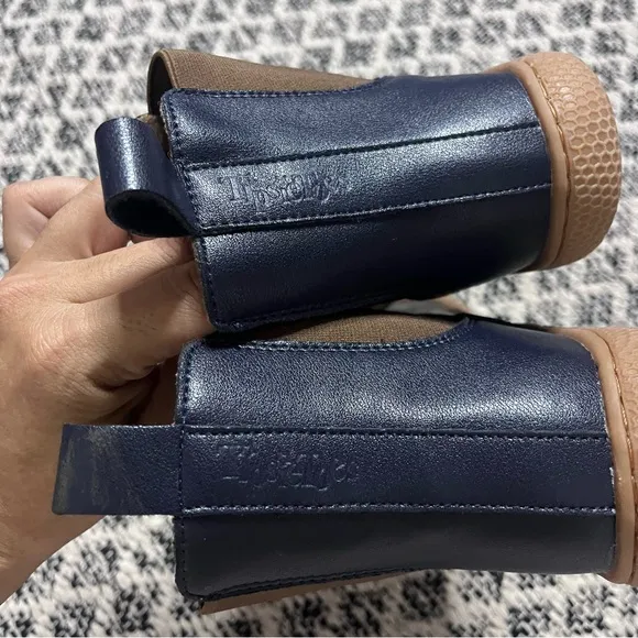 Tipsietoes Chelsea Barefoot Genuine Leather Boots in Navy Blue EU 39