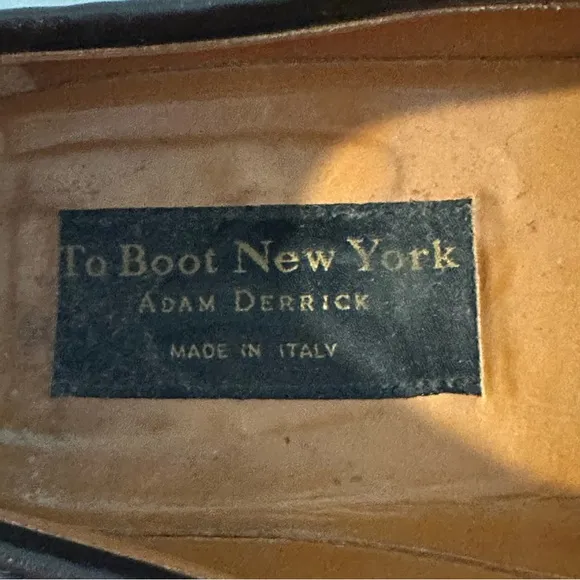 To Boot New York Adam Derrick Brown Woven Leather Loafers N204 Men's 10.5 Italy