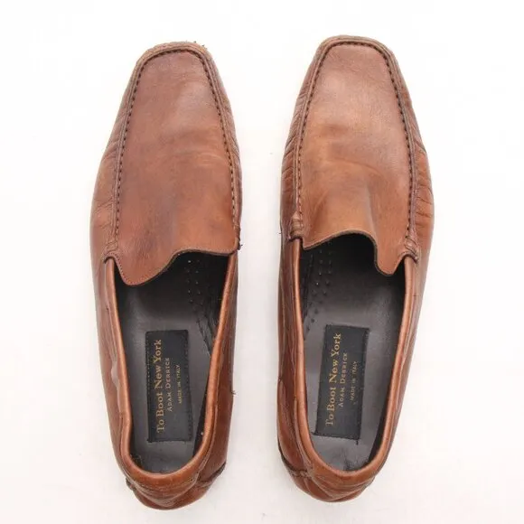 To Boot New York Adam Derrick Loafers Men's 10 Brown Leather Driving Shoes
