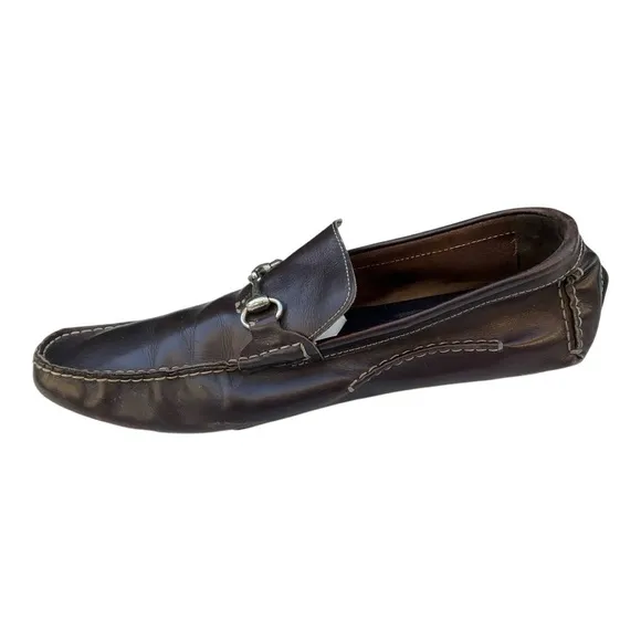 TO BOOT NEW YORK Hilton Brown Leather Horsebit Driving Loafers Sz 12 Shoes