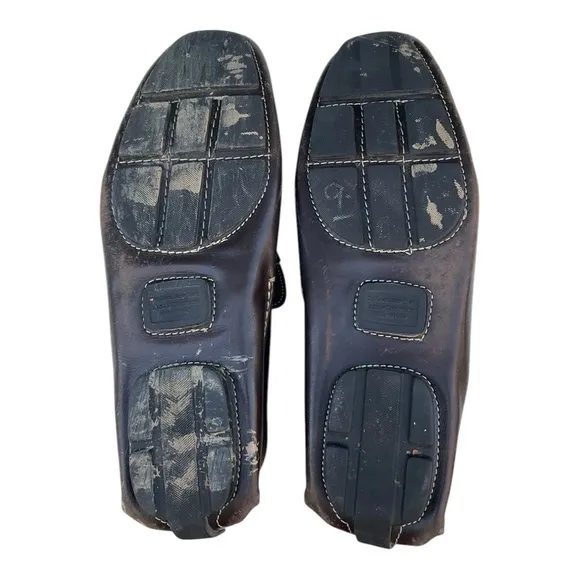 TO BOOT NEW YORK Hilton Brown Leather Horsebit Driving Loafers Sz 12 Shoes
