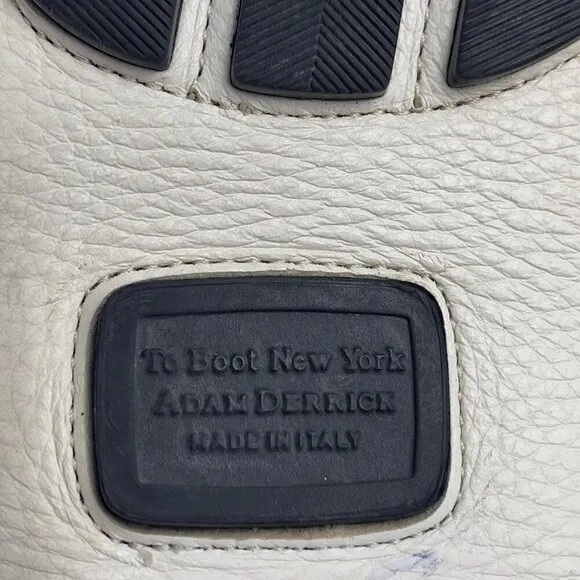 To Boot New York Penny Driving Moc Loafers Shoes White Leather Mens Size 9.5