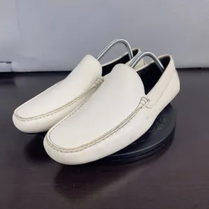 To Boot New York Penny Driving Moc Loafers Shoes White Leather Mens Size 9.5