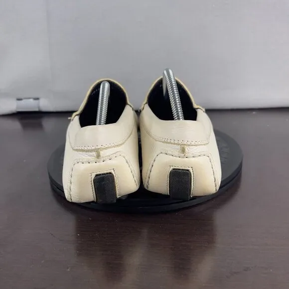 To Boot New York Penny Driving Moc Loafers Shoes White Leather Mens Size 9.5