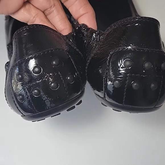 Todd's De Laccetto ballerina black patent leather flats women's size 39 -US 9,