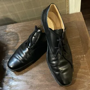 Tod’s Black Leather Lace Up Flats, 38.5 (US 8.5)