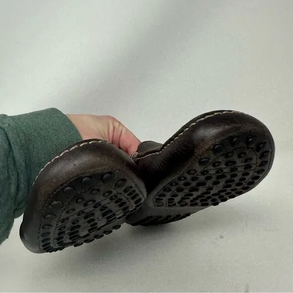 TODS Brown Pebble Leather Driving Loafers Mens Sz 10 Casual Work Office Slip On