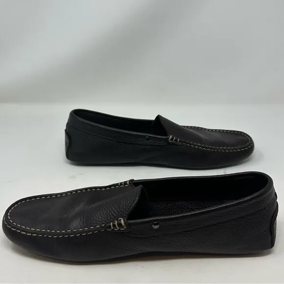 TODS Brown Pebble Leather Driving Loafers Mens Sz 10 Casual Work Office Slip On