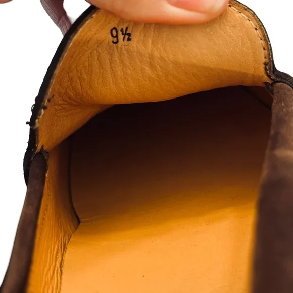TOD'S Driving Shoes Brown Suede Leather Men’s size 9.5 Loafers Square Toe