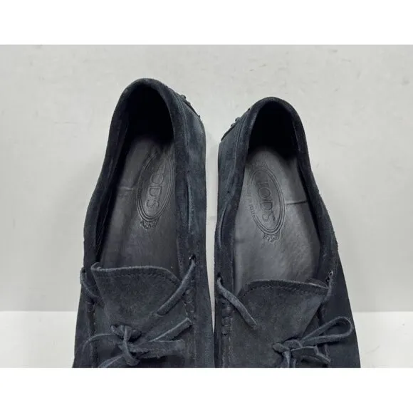 Tod’s Gommino Driving Loafers Shoes Navy Blue Suede Men’s Size 10.5 US