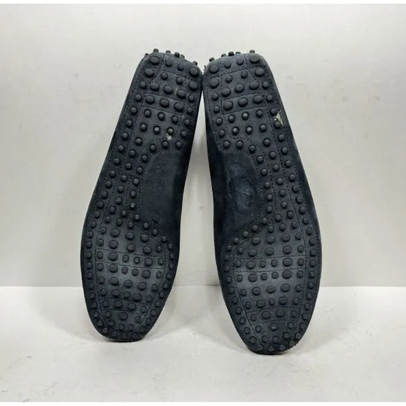 Tod’s Gommino Driving Loafers Shoes Navy Blue Suede Men’s Size 10.5 US