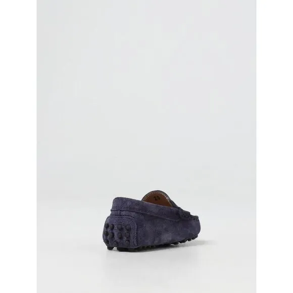 Tod's Gommino Kids Suede Loafers Blue Footwear
