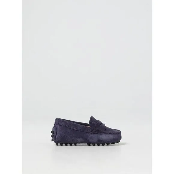 Tod's Gommino Kids Suede Loafers Blue Footwear