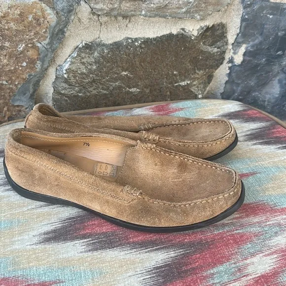 Tod's Gommino Tan suede Leather Driving Loafers Size 7.5