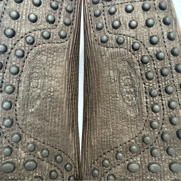 Tods Laccetto Driving Brown Loafers Size 7 1/2