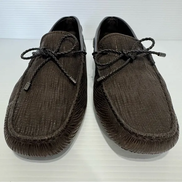 Tods Laccetto Driving Brown Loafers Size 7 1/2