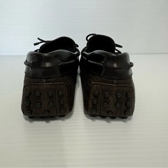 Tods Laccetto Driving Brown Loafers Size 7 1/2