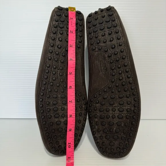 Tods Laccetto Driving Brown Loafers Size 7 1/2
