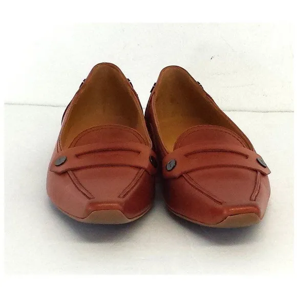 Tod's Leather Flat / Driving Loafers - Orange - Size 8.5
