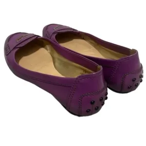 TOD’S Purple Patent Leather Ballet Flats Driving Loafer Flats Size 36 US 6