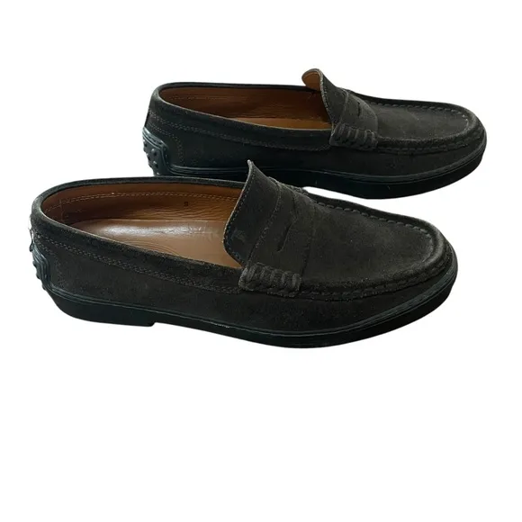 TOD'S Suede Penny Loafers Shoes Driving  Vibram Soles Size 8 UK/9.5 US