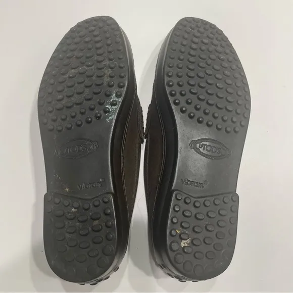 TOD'S Suede Penny Loafers Shoes Driving  Vibram Soles Size 8 UK/9.5 US