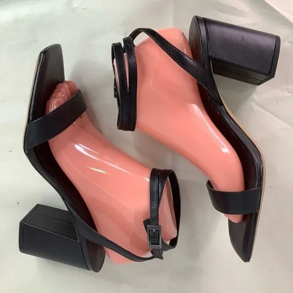 Tomaris Leather Strap Block Heel Open Toe Sandals Women’s size 40/USA 9.5