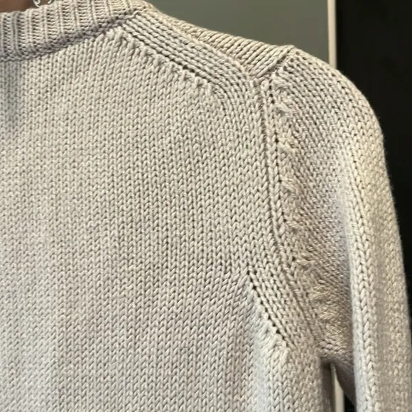 Tomas x Rossi &amp; Rei knit cardigan sweater duster wool snap closure natural