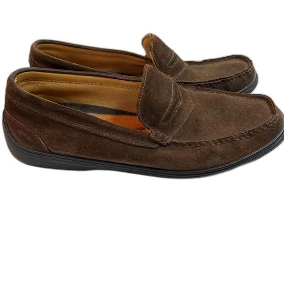 Tommy Bahama Men's Espresso Suede Slip-On Driving Loafers Rubber Soles 9M