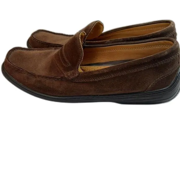 Tommy Bahama Men's Espresso Suede Slip-On Driving Loafers Rubber Soles 9M