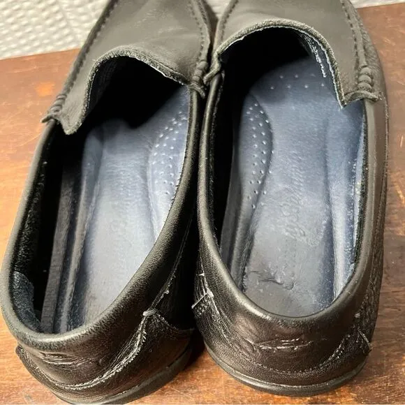 Tommy Bahama Nassau Venetian Black Leather Driving Loafers Size 8D