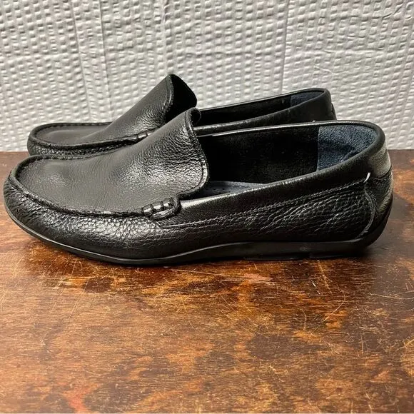 Tommy Bahama Nassau Venetian Black Leather Driving Loafers Size 8D