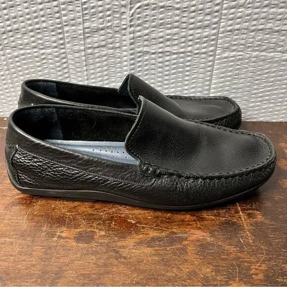 Tommy Bahama Nassau Venetian Black Leather Driving Loafers Size 8D