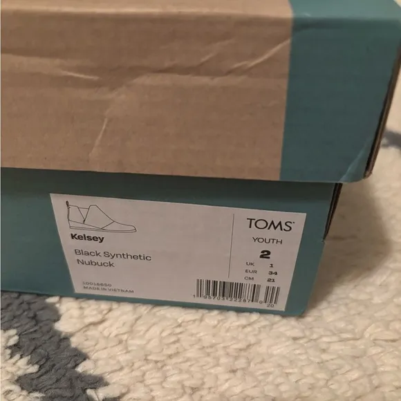 Toms Black Chelsea Boots Suede Slip-On