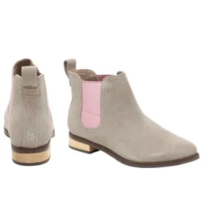 Toms Ella Chelsea Taupe Suede Ankle Boots