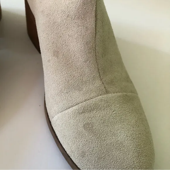 Toms Esme Chelsea Boots Birch Suede Metallic Jacquard Booties
