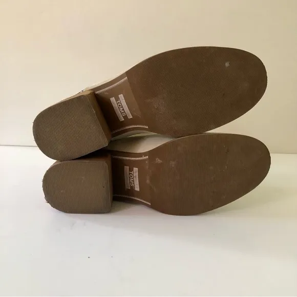 Toms Esme Chelsea Boots Birch Suede Metallic Jacquard Booties