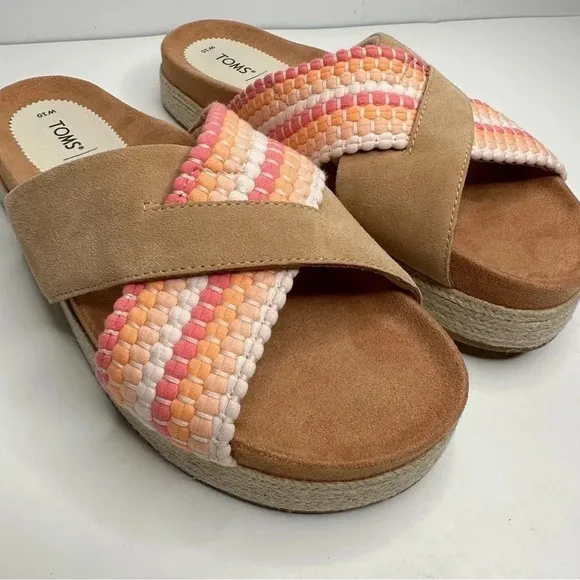 TOMS NEW! Paloma Slip-on Suede Sandals Size 10