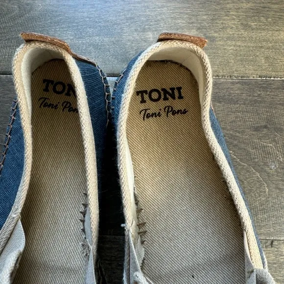 TONI PONS Dallas Jute Espadrilles Size 43/10 Canvas Classic Woven Side Elastics