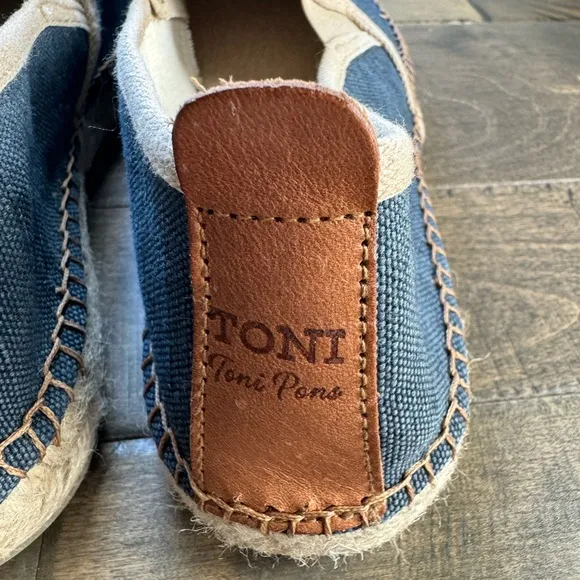 TONI PONS Dallas Jute Espadrilles Size 43/10 Canvas Classic Woven Side Elastics