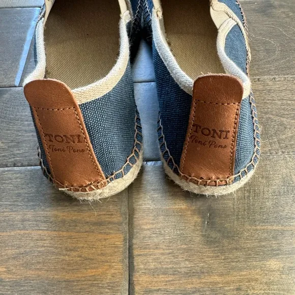 TONI PONS Dallas Jute Espadrilles Size 43/10 Canvas Classic Woven Side Elastics