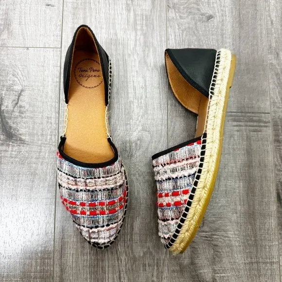 Toni Pons Origens Tweed Fabric Almond Toe Bohemian Flats Size 37 (7)