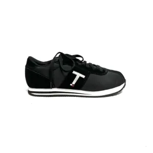 TONNY HILFIGER | Vintage 1990s deadstock womens black nylon platform sneakers